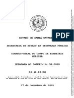 Regulamento Geral Do Serviço Comunitário No Corpo De-Bombeiros Militar Do Estado de Santa Catarina (IG 10-03-BM)