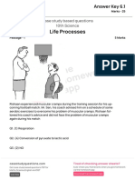 (Answer Key 6.1) - (Life Processes)