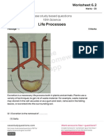 (Worksheet 6.2) - (Life Processes)