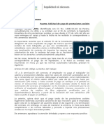 Carta de Solicitud de Pago Prestacion Sociales