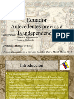 Antecedentes Independencia Ecuador