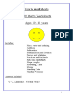 Year 6 Maths Worksheets PDF Free