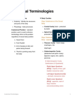 Anatomical Terminologies