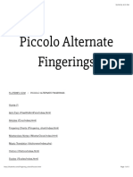 Piccolo Alternate Fingerings