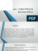 402 - Indian Ethos & Business Ethics