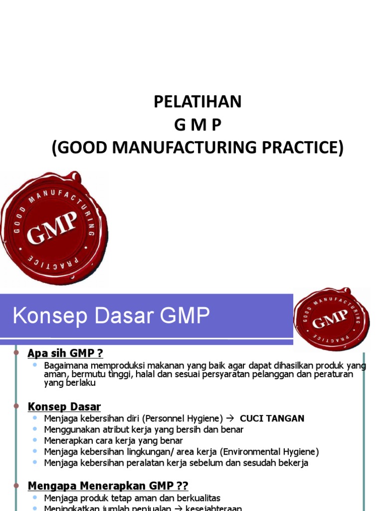 Pelatihan Dasar GMP untuk Industri Pangan | PDF