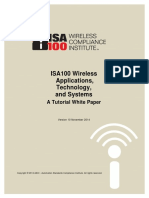 ISA100 Wireless Applications, Technology, and Systems: A Tutorial White Paper