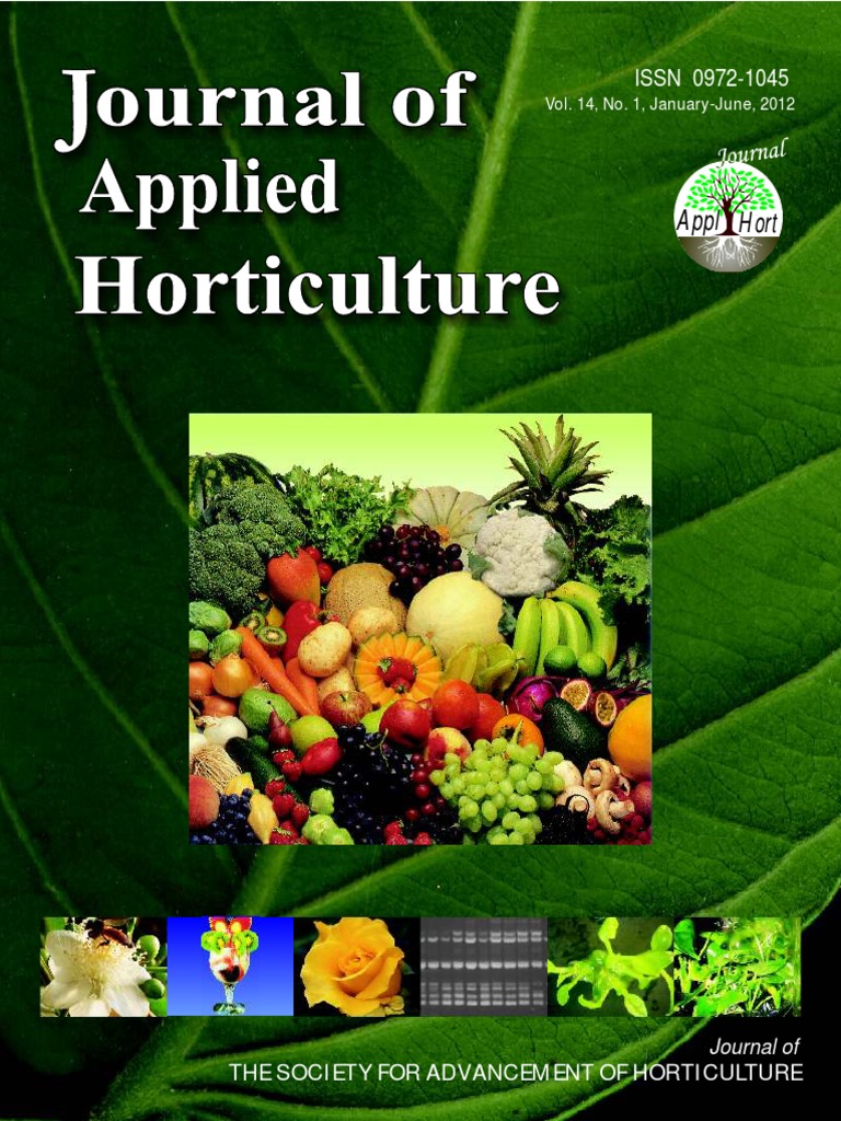 Journal of Applied Horticulture 14 (1) IndexingNFS | PDF | Biology
