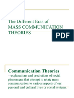 The Different Eras of Mass Communication Theories