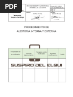 PROCEDIMIENTO AUDITORIA INTERNA Y EXTERNA