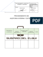 Procedimiento Auditoria Interna y Externa