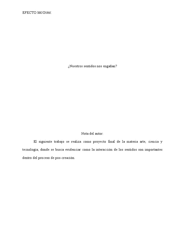 Nuestros Sentidos Nos Engañan | PDF | Percepción | Cerebro
