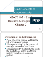 Chapter 2 - Theories of Entrepreneurship