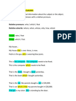 Defining Relative Clauses