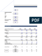 DCF Template Key Assumptions and Projected Cash Flows