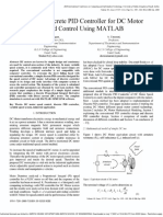 Study of Discrete PID Controller For DC Motor Speed Control Using MATLAB