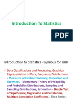 RVO-STATISTICS - Statistics - Introduction To Statistics IBBI