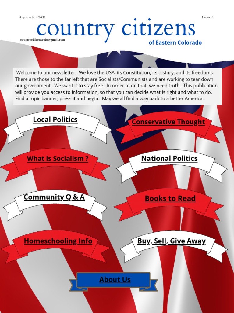 Country Citizens Newsletter Template | PDF