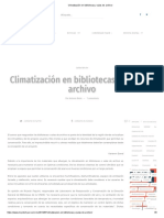 Climatización en Bibliotecas y Salas de Archivo