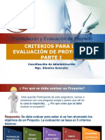 Criterios para Evaluacion de Proyectos