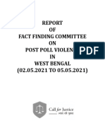 Call For Justice - REPORT OF FACT FINDING COMMITTEE ON POST POLL VIOLENCE IN WEST BENGAL (02.05.2021 TO 05.05.2021)
