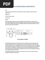 Design and Implementation of Static RAM Cell: Circuit Diagram of SRAM