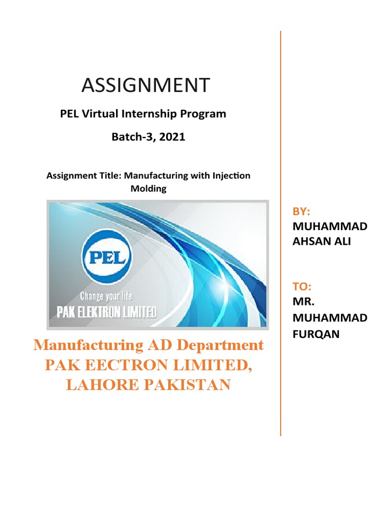 M. Ahsan Ali (Assignment) | PDF | Outsourcing | Plastic