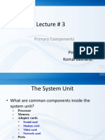 Lecture # 3: Primary Components