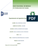 Conceptos e Importancia de La Calidad