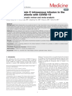 Medicine: High-Dose Vitamin C Intravenous Infusion in The Treatment of Patients With COVID-19