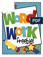 Freebie Word Work Activities