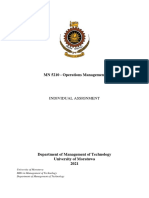 MN 5210 - Operations Management: Individual Assignment