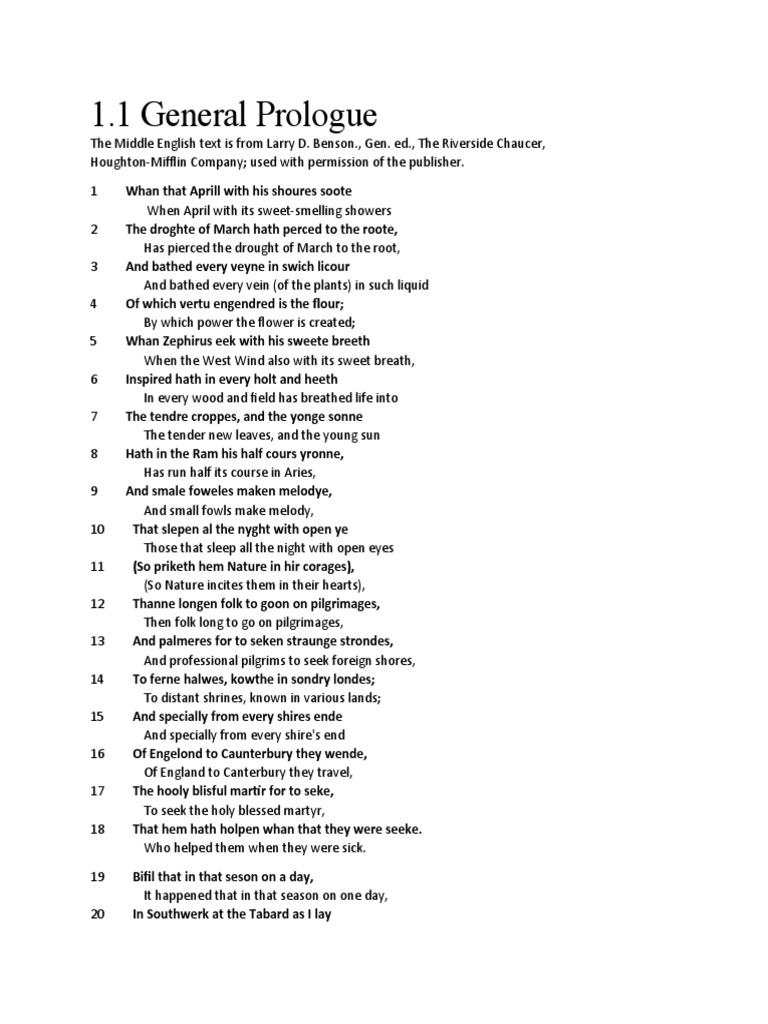 Canterbury Tales | PDF | Works