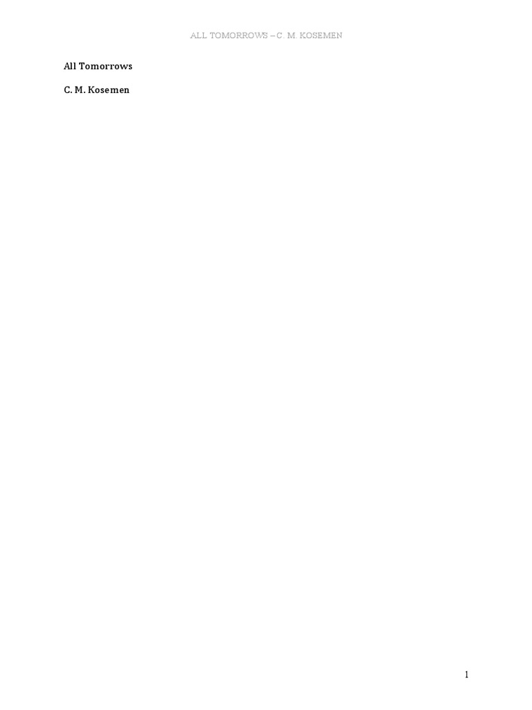 Book All Tomorrows | PDF | Mars | Reptile