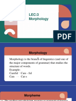 Lec 3 Morphology