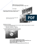 Komatsu D65EX-18 Valve Lash Clearance Specifications, Valve Adjusting Procedure