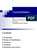 Country/Nation Definitions and Classifications