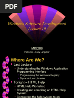 Windows Software Development: Instructor - Larry Langellier