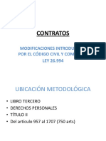 Contratos: Modificaciones Introducidas Por El Código Civil Y Comercial LEY 26.994