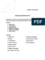 3. Reading Comprehension Test Prof. Petty Dadena