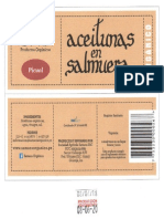 Modelo Etiqueta Aceituna en Salmuera Picual Con Fecha de Producción 08-06-2018 -Vencimiento 08-06-2020