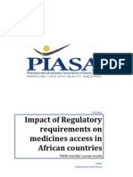 Impact of Regulatory Requirements On Medicines Access in African Countries. Piasa Member Survey Results