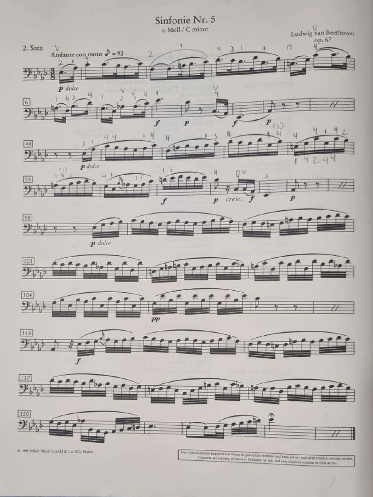 アート・デザイン・音楽 ORCHESTER PROBESPIEL VIOLONCELLO Orchester Probespiel - Parte 1 | PDF