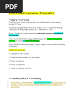 BBA 4S Strategic ManagemenT Porter's Five Forces Model Notes No.5