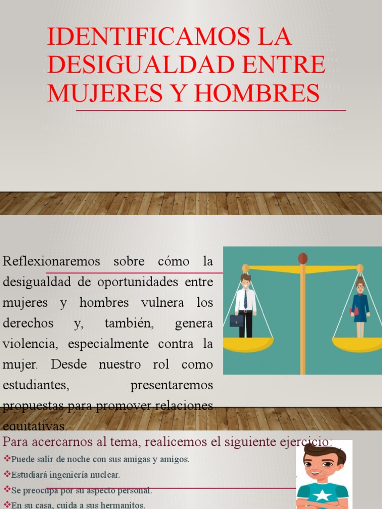 Desigualdad de Oportunidades de Género | PDF | Desigualdad social ...