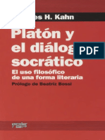 Kahn Charles Platon y El Dialogo Socratico El Uso Filosofico de Una Forma Literaria