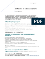 Fiche Programme Planification Ordonnancment