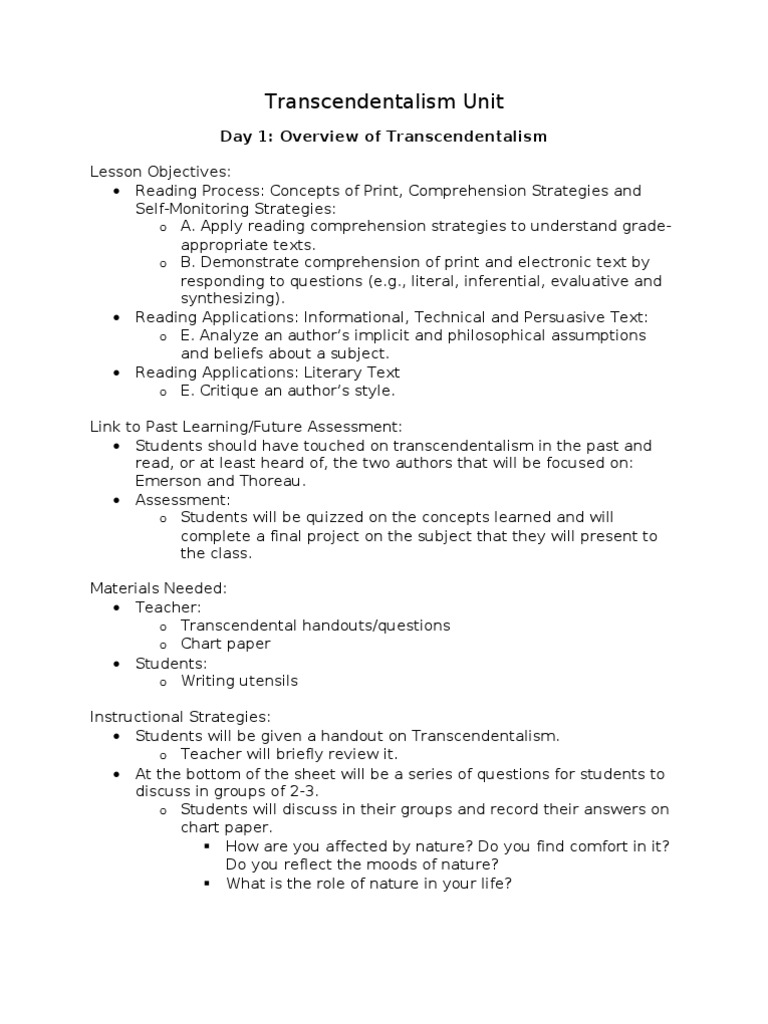 Transcendentalism vs anti transcendentalism image