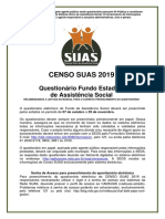Questionario Fundo Estadual - Censo SUAS 2019