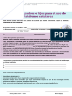 Acuerdo Familiar para Uso de Teléfonos Celulares